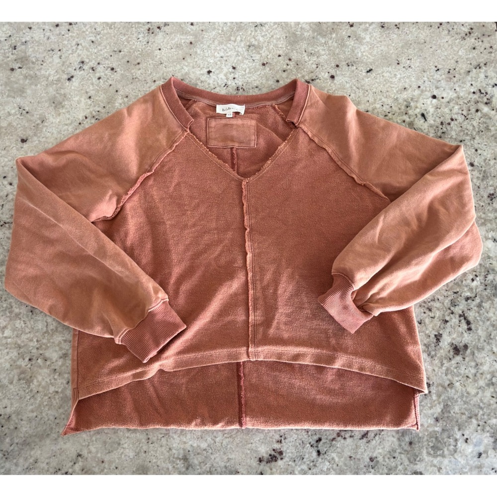Böhme XS Washed Clay Oversized Crop‎ Sweatshirt 100% Cotton